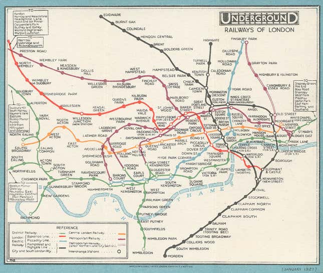 The London Underground turns 150. See how the tube map has changed