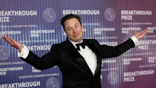 Elon Musk attends the Breakthrough Prize awards in Los Angeles, California