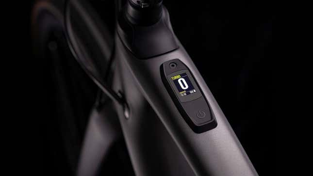 A photo of the built-in display in the Specialized Turbo Creo electric bike.