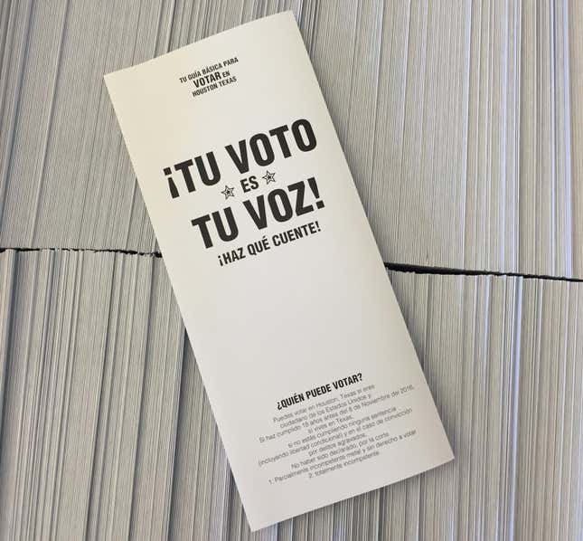 Voter menu.