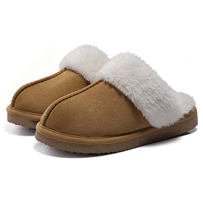 Image for article titled Litfun Women&#39;s Fuzzy Memory Foam Slippers Fluffy Winter House Shoes Indoor and Outdoor, Now 53% Off