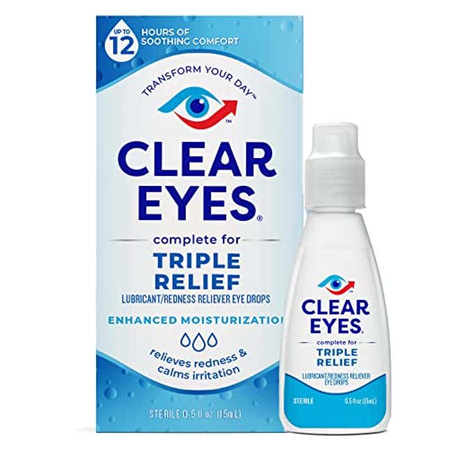 Image for article titled Clear Eyes Triple Relief Eye Drops, Now 21% Off