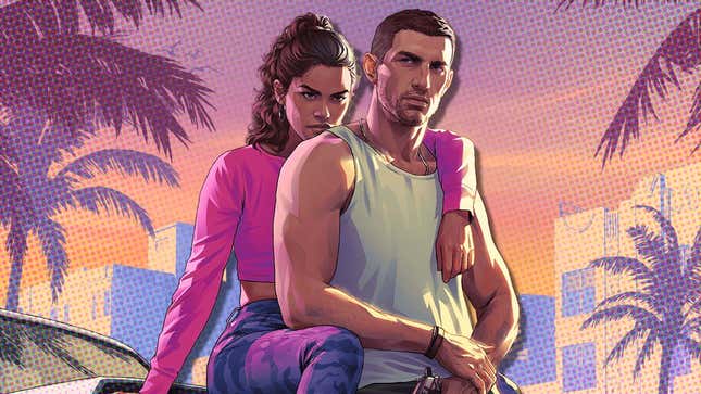 An image shows the main characters from GTA 6 sitting togther. 