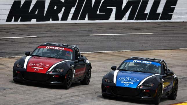 Image for article titled Martinsville Exhibition Race For Mazda MX-5 Cup Is The Best, Coolest Thing In Racing