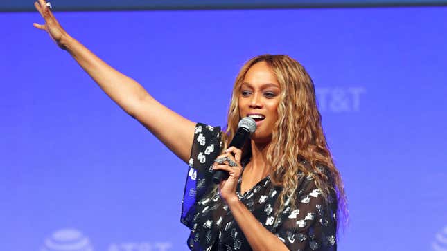 Tyra Banks speaks onstage during the ‘Tyra Banks’ Trail Blazing Entertainment Ventures - What’s Next? on June 22, 2019 in Burbank, California.