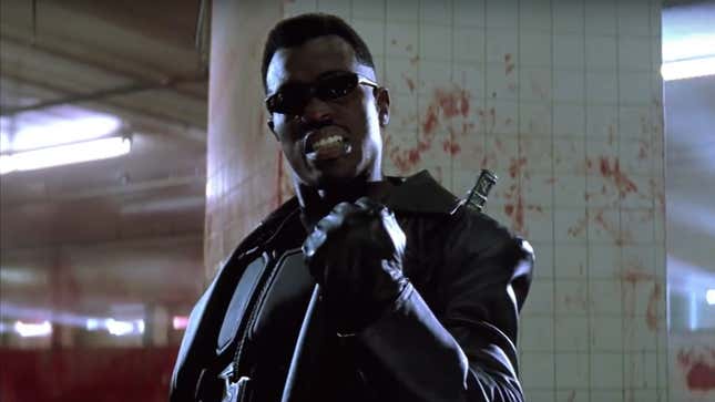 Wesley Snipes as Blade the Vampire Hunter. 