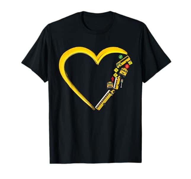 Image for article titled School Bus Driver Heart T-Shirt, Now 15% Off