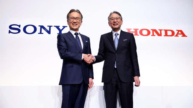Image for article titled Honda And Sony Partner Up To Make An Electric Car And An EV Company To Boot
