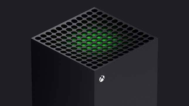 The top of an Xbox Series X.