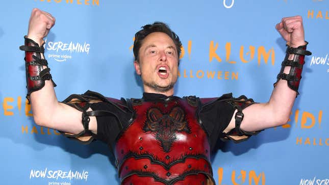 Elon Musk attends Heidi Klum's 21st Annual Halloween Party presented by Now Screaming x Prime Video and Baileys Irish Cream Liqueur at Sake No Hana at Moxy Lower East Side on October 31, 2022 in New York City. 