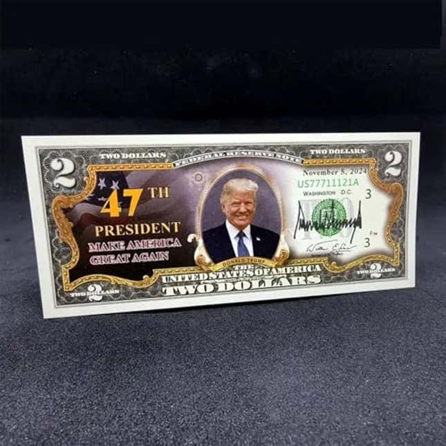 Image for article titled TYMLINYU Trump 2 Dollar Bill President 47th Uncirculated Commemorative Coin Merchandise (47TH Election Victory), Now 20% Off