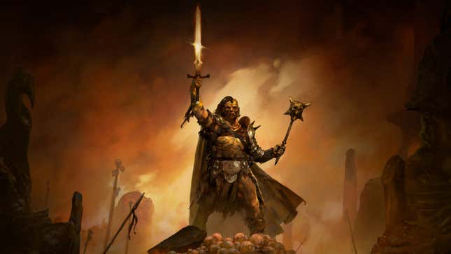 Official concept art of a warrior in Path of Exile 2.