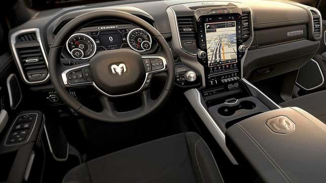 The interior of a Ram 1500