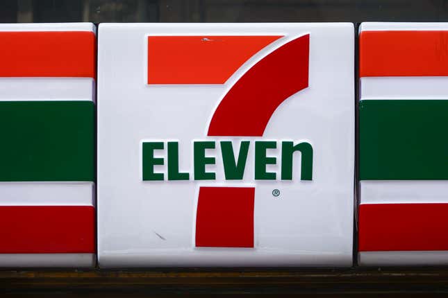 7-Eleven logo in Manhattan, New York City. 