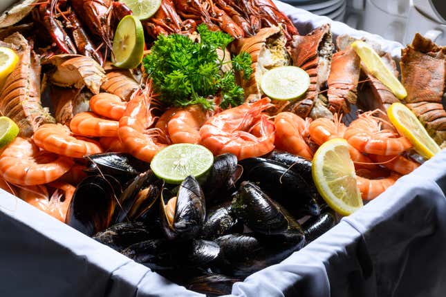 Seafood plate