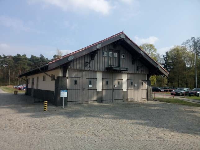 A three-bay detached garage