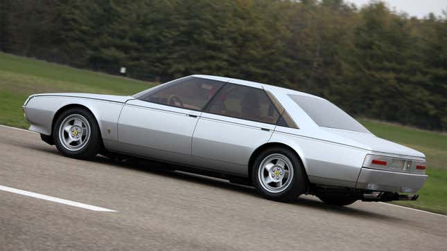 A photo of a silver Ferrari Pinin concept car. 