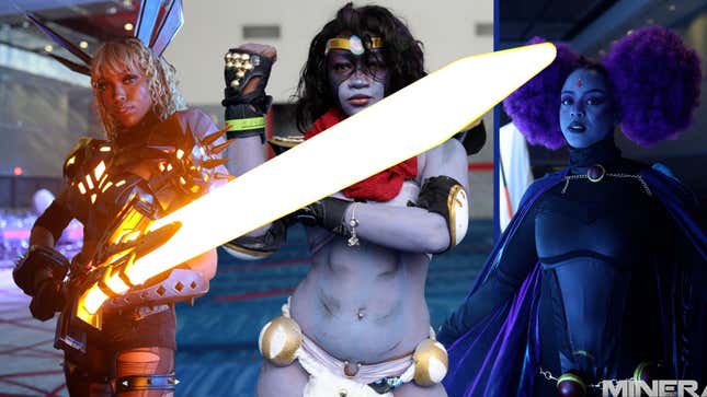 Three cosplayers from Dream Con 2025.