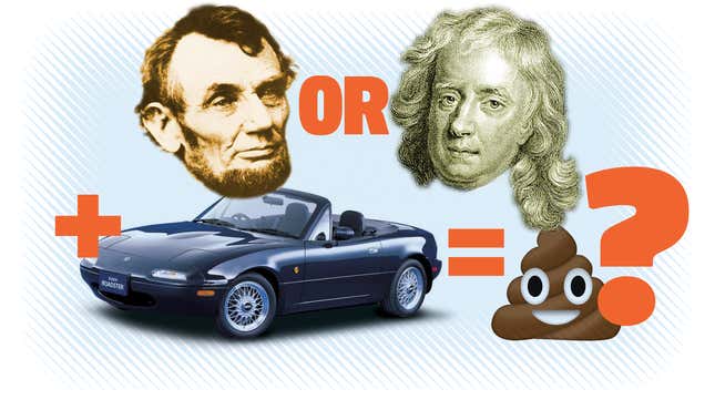 Image for article titled Quick Question: Who Would Shit Their Pants First In A Car, Abraham Lincoln Or Isaac Newton?