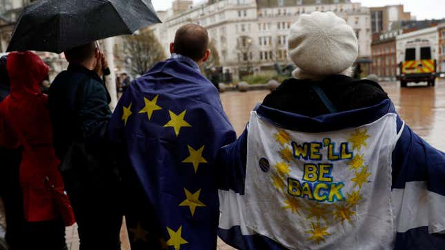 Image for article titled Britain isn’t buying Theresa May’s pleas to come together on Brexit