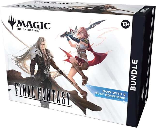 An image shows Final Fantasy-themed Magic: The Gathering cards.