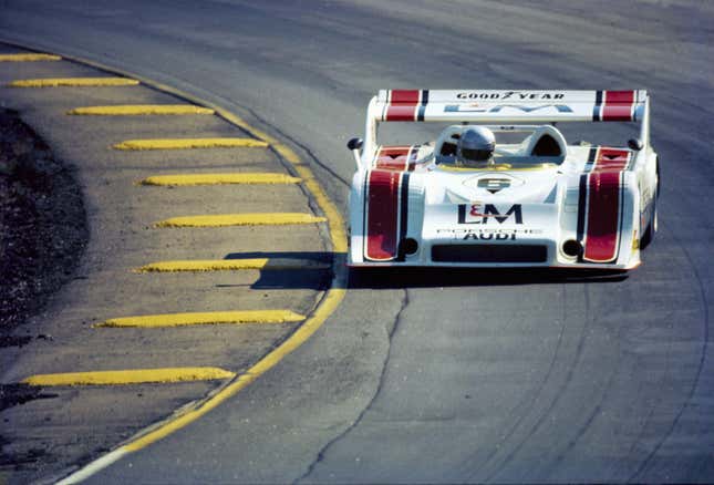 Mark Donohue at Donnybrooke qualifying his Porsche 917/10TC for the Donnybrooke Can-Am race on September 17, 1972 at Brainerd, Minnesota