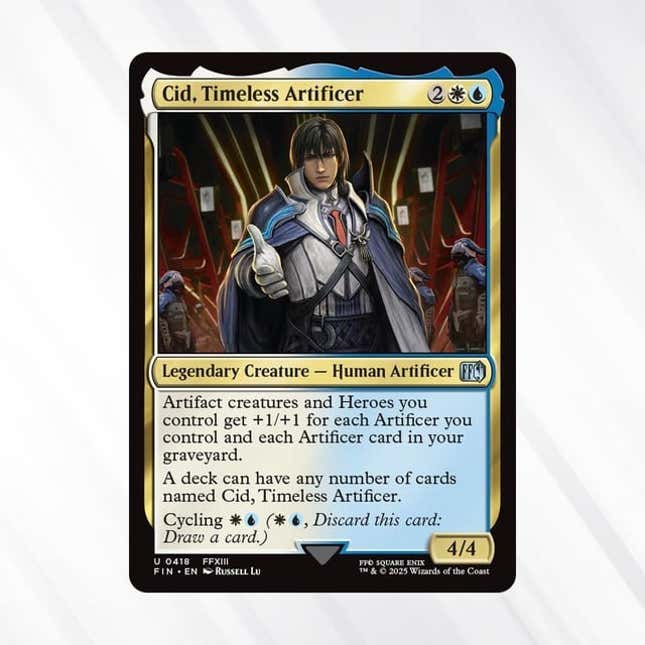 The Final Fantasy XIII Cid card.