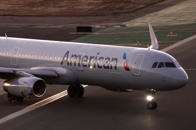 An American Airlines plane