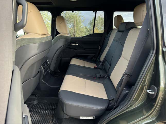 Second-row seats of a 2024 Lexus GX 550 Overtrail