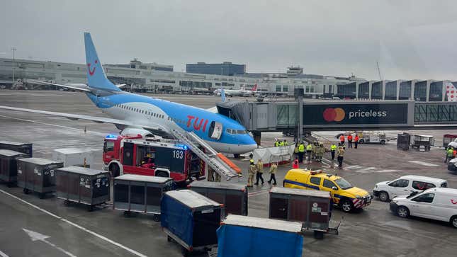 The aftermath of the TUI Boeing 737 nose gear failure