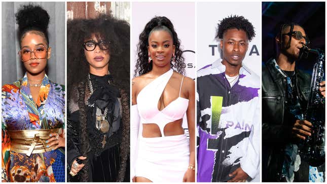 (L-R) H.E.R., Erykah Badu, Ari Lennox, Lucky Daye and Masego.