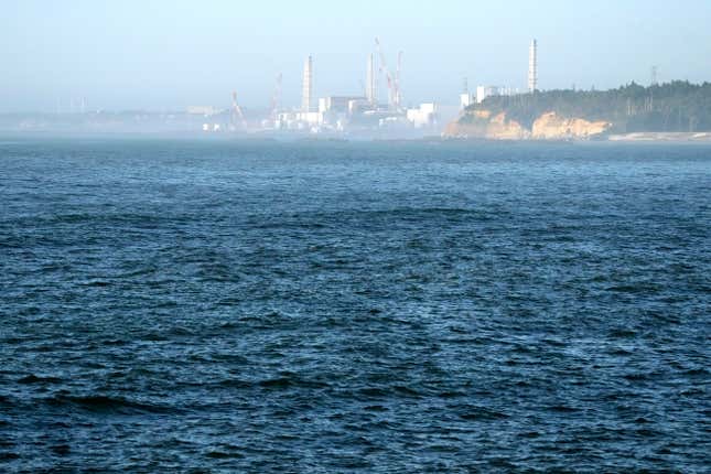 The Fukushima Daiichi nuclear power plant, damaged by a massive March 11, 2011, earthquake and tsunami, is seen from the nearby Ukedo fishing port in Namie town, northeastern Japan, on Aug. 24, 2023. Fishing communities in Fukushima feared devastating damage to their businesses from the tsunami-wrecked nuclear power plant’s ongoing discharge of treated radioactive wastewater into the sea. Instead, they&#39;re seeing increased consumer support as people eat more fish, a movement in part helped by China’s ban on Japanese seafood. (AP Photo/Eugene Hoshiko)