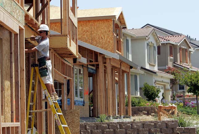 Construction begins on a new housing development.