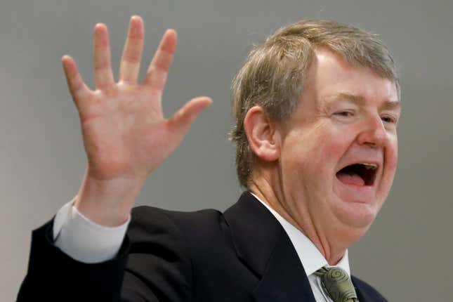 Defence attorney Kevin Gough speaks during the trial of Ahmaud Arbery’s alleged killers at Glynn County Superior Court on November 19, 2021 in Brunswick, Georgia. 