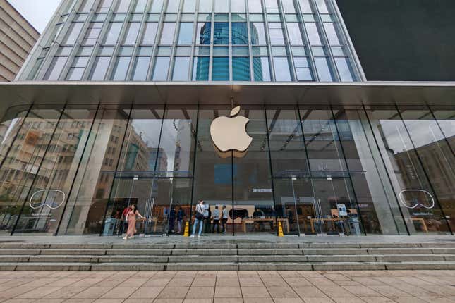 Apple store in Shanghai, China.