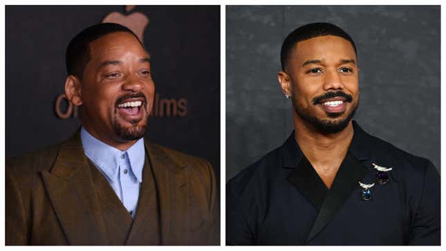 Will Smith, left; Michael B. Jordan.