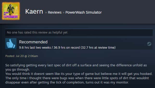 PowerWash Simulator (video game, Windows, 2022) reviews & ratings