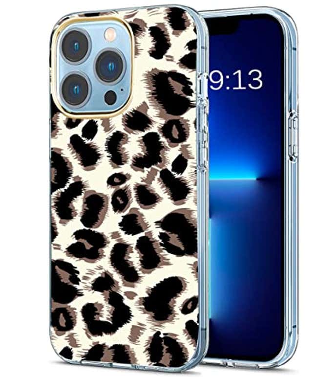 Image for article titled SPEVER for iPhone 13 Pro Max Case Marble Pattern Hybrid Hard Back Soft TPU Raised Edge Ultra-Thin Shock Absorption Scratch Proof Slim Protective Case for iPhone 13 Pro Max 6.7 Inch (Leopard Print), Now 90.16% Off