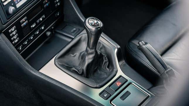 The center console of a BMW M5