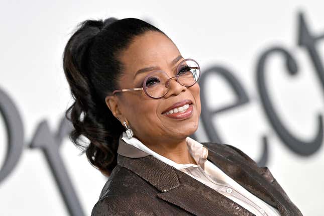 Oprah Winfrey attends the Los Angeles Red Carpet Premiere Event for Hulu’s “The 1619 Project” at Academy Museum of Motion Pictures on January 26, 2023 in Los Angeles, California.