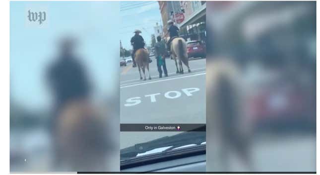 Image for article titled Texas Rangers Decline to Criminally Investigate Officers Who Paraded Black Man in Street Like Runaway Slave