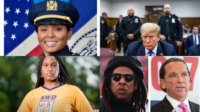 Bild für Artikel mit dem Titel NYPD-Detektiv beim Ladendiebstahl erwischt, Trumps Plan für Schwarze, Zusammenbruch eines schwarzen Highschool-Volleyballspielers, Austausch von Erklärungen zwischen Jay-Z und Tony Buzbee und weitere virale Nachrichten