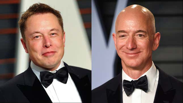 Elon Musk and Jeff Bezos.