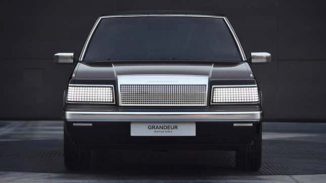 Image for article titled The Hyundai Grandeur Heritage Restomod Is '80s Luxury Gone Cyberpunk
