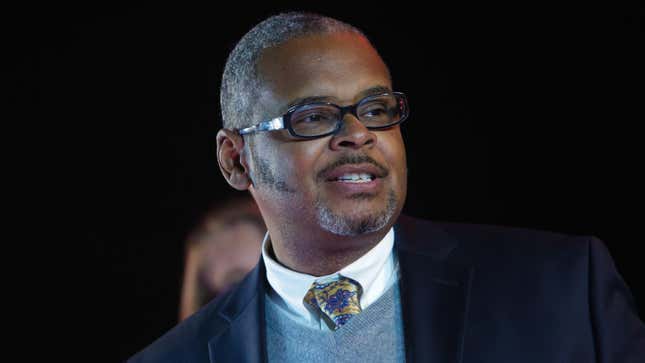 Producer Ron Simons speaks on stage following the opening night performance of “Turn Me Loose” held at The Westside Theatre on May 19, 2016 in New York City.