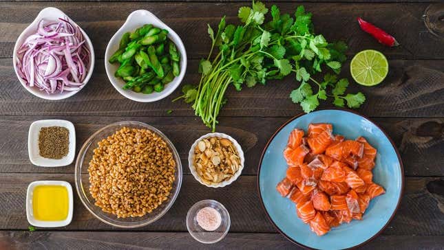 ingredients prepped a la mise en place