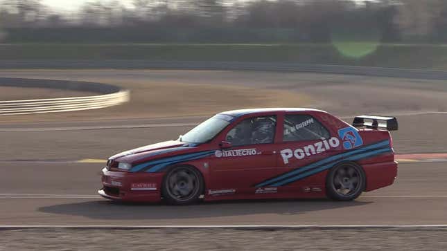 Image for article titled Try Not To Lose All Sense Of Reality Riding Onboard This Alfa Touring Car