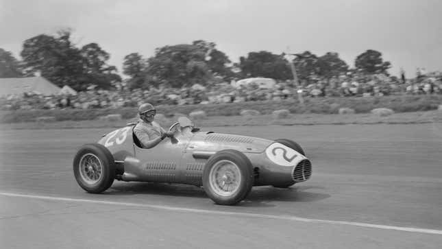 Juan Manuel Fangio at Silverstone in 1953