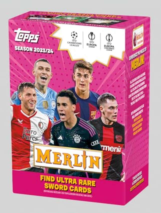 Image for article titled 2023-24 Topps UEFA Club Competitons Merlin Value Box, Now 10% Off