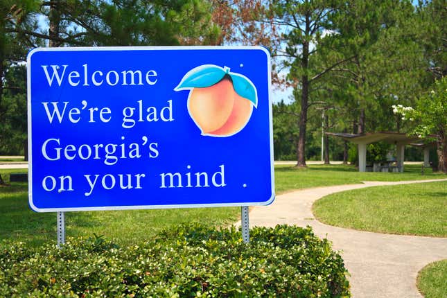 "Welcome to Georgia" sign